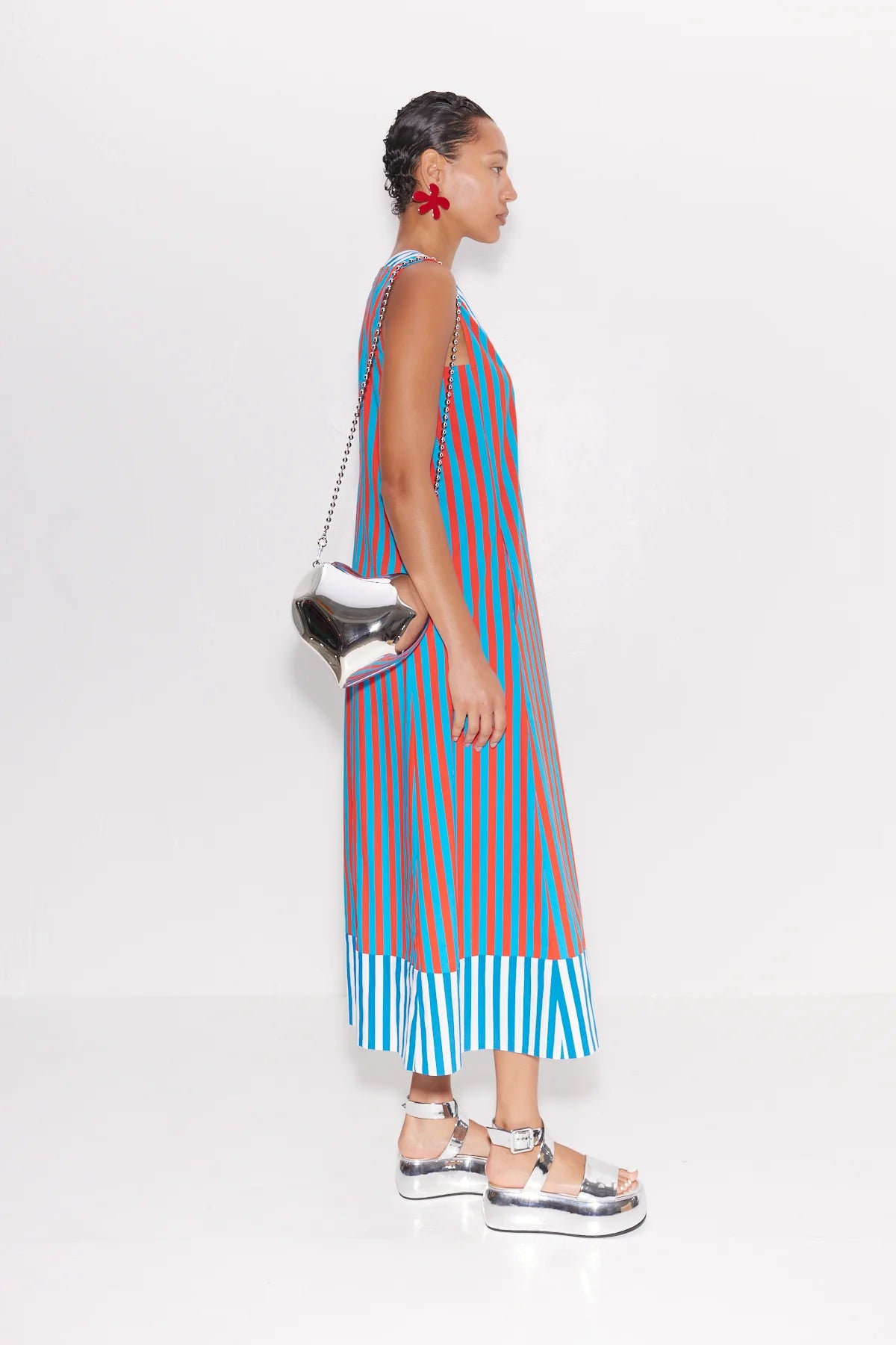 MAR STRIPED POPLIN DRESS