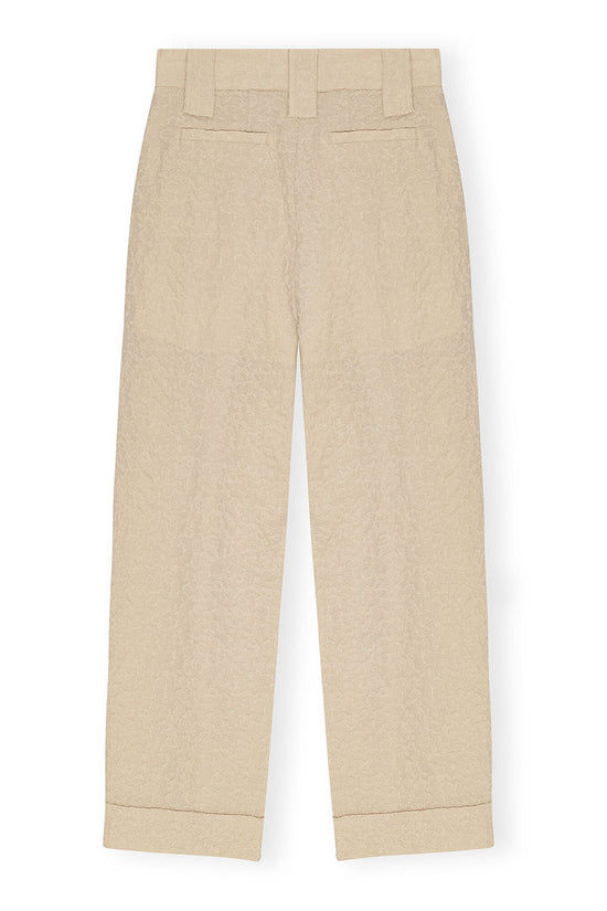 TEXTURED SUITING MIDI WAIST PANT