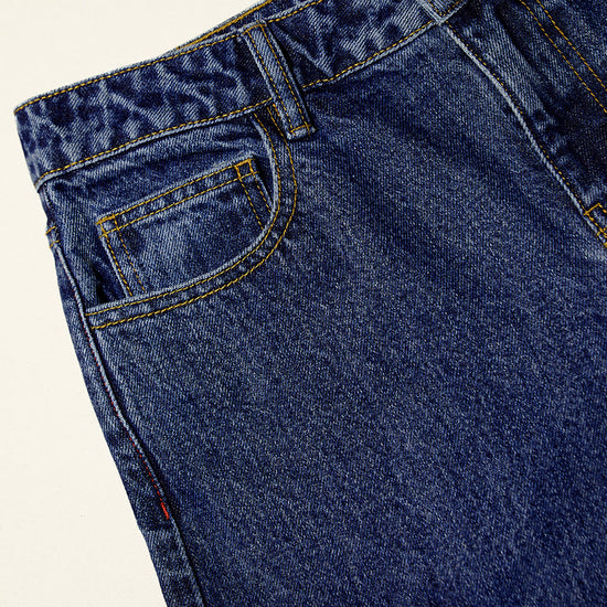 BLUE DENIM CARGO JEANS