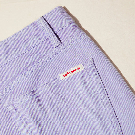 LILAC DENIM CARGO JEANS