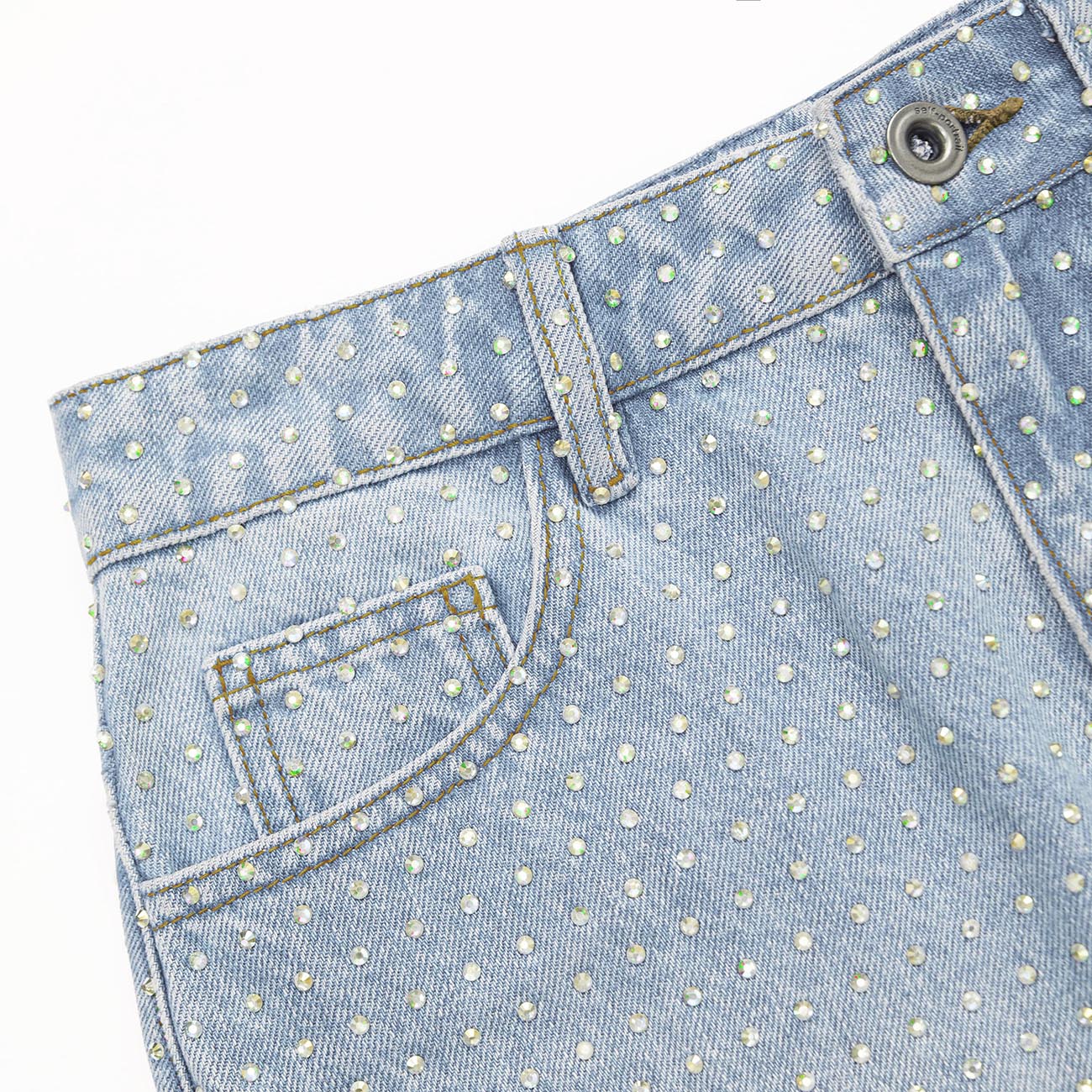 RHINESTONE DENIM SHORTS