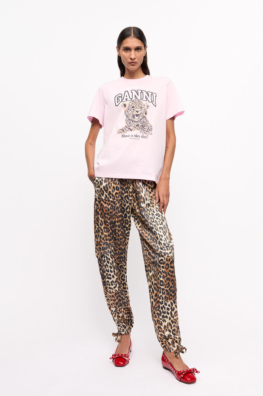 BASIC JERSEY LEOPARD RELAXED T-SHIRT