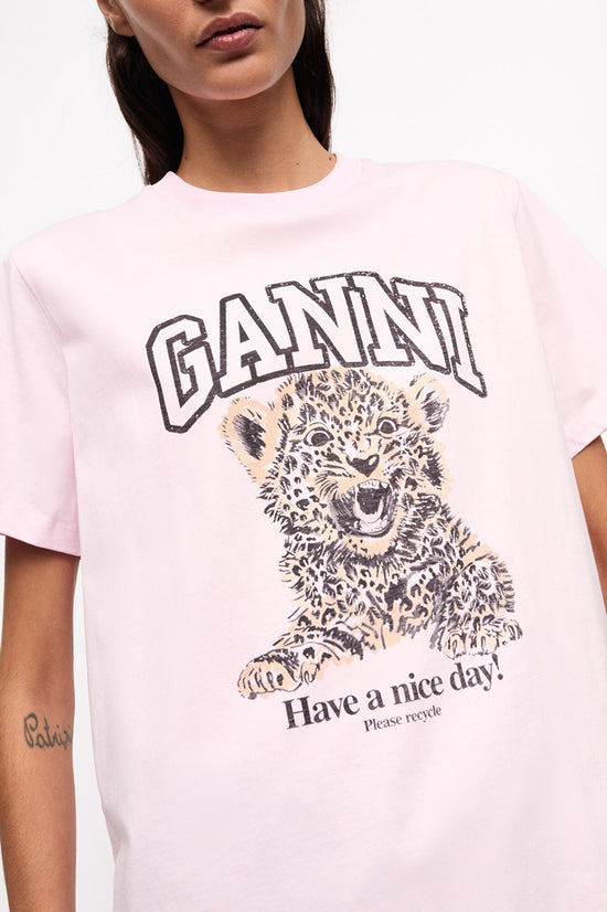 BASIC JERSEY LEOPARD RELAXED T-SHIRT