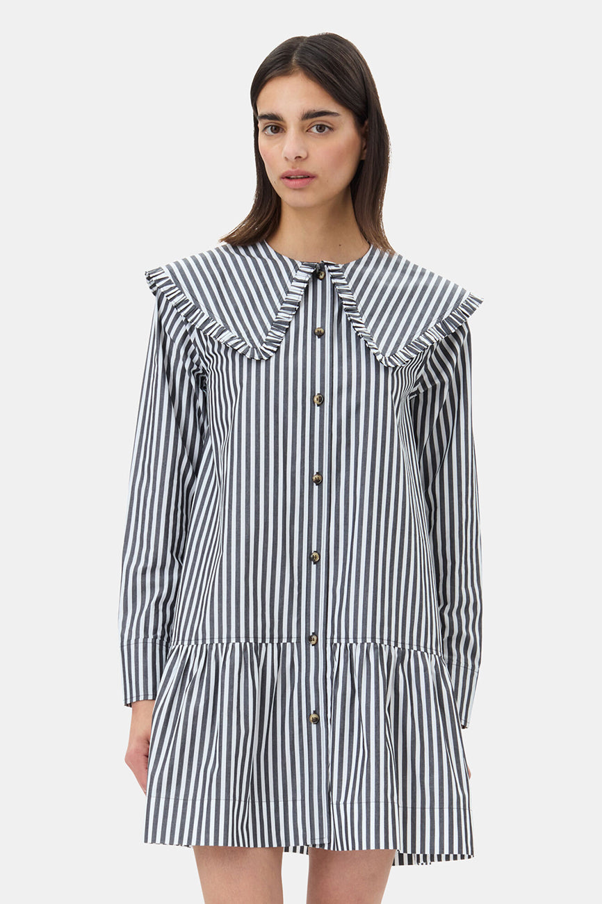 STRIPE MINI SHIRT DRESS