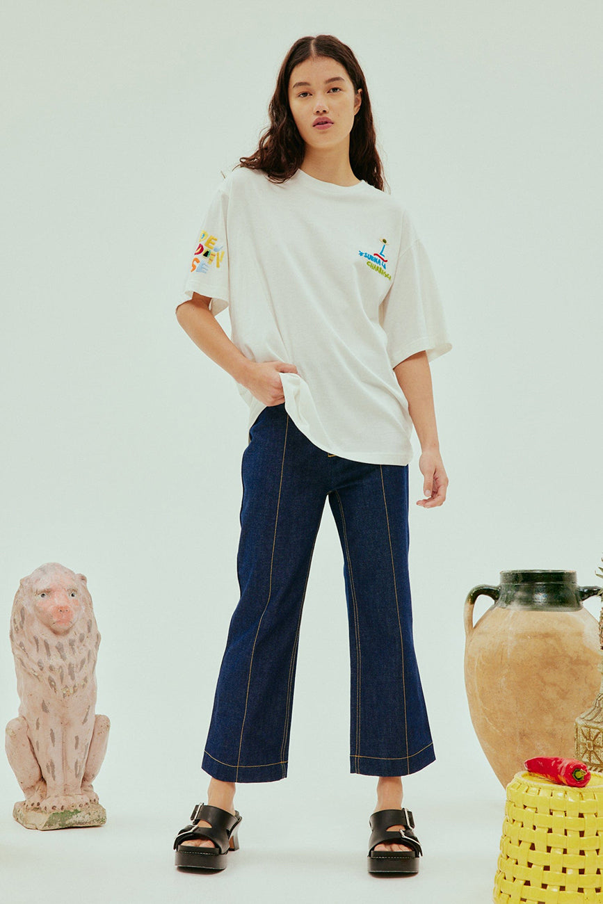 NADIA EMBROIDERED TEE