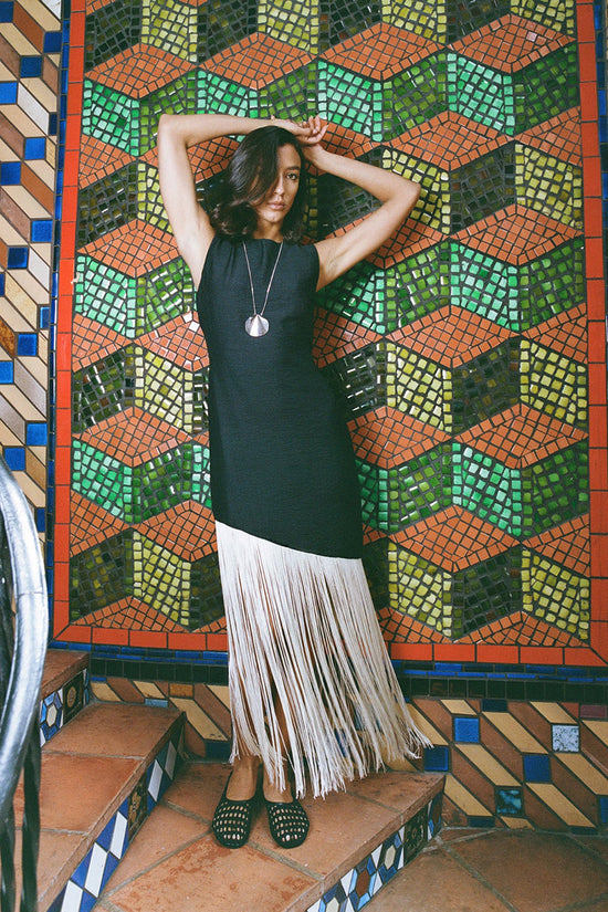 CASABLANCA FRINGE DRESS