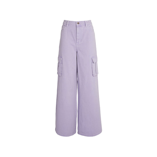 LILAC DENIM CARGO JEANS