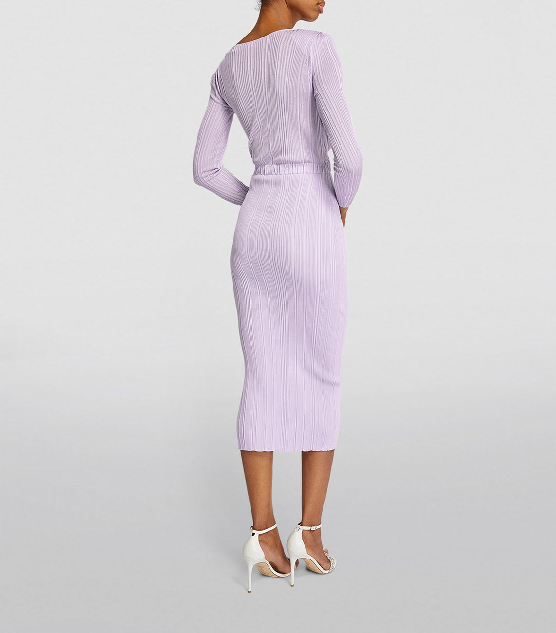 LILAC KNIT MIDI DRESS