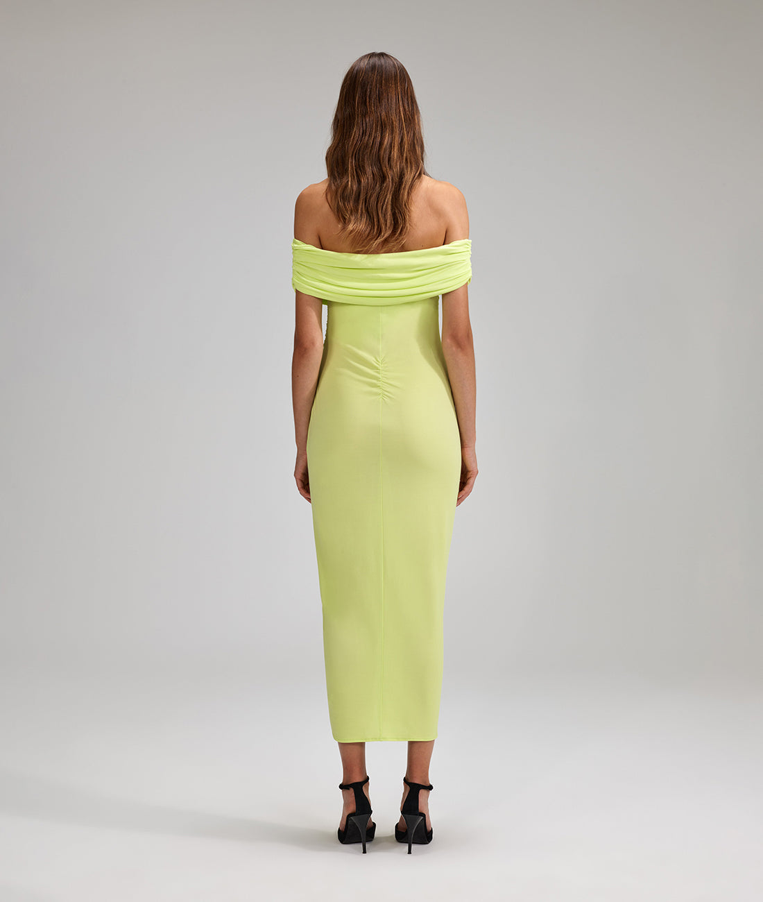 LIME JERSEY MIDI DRESS