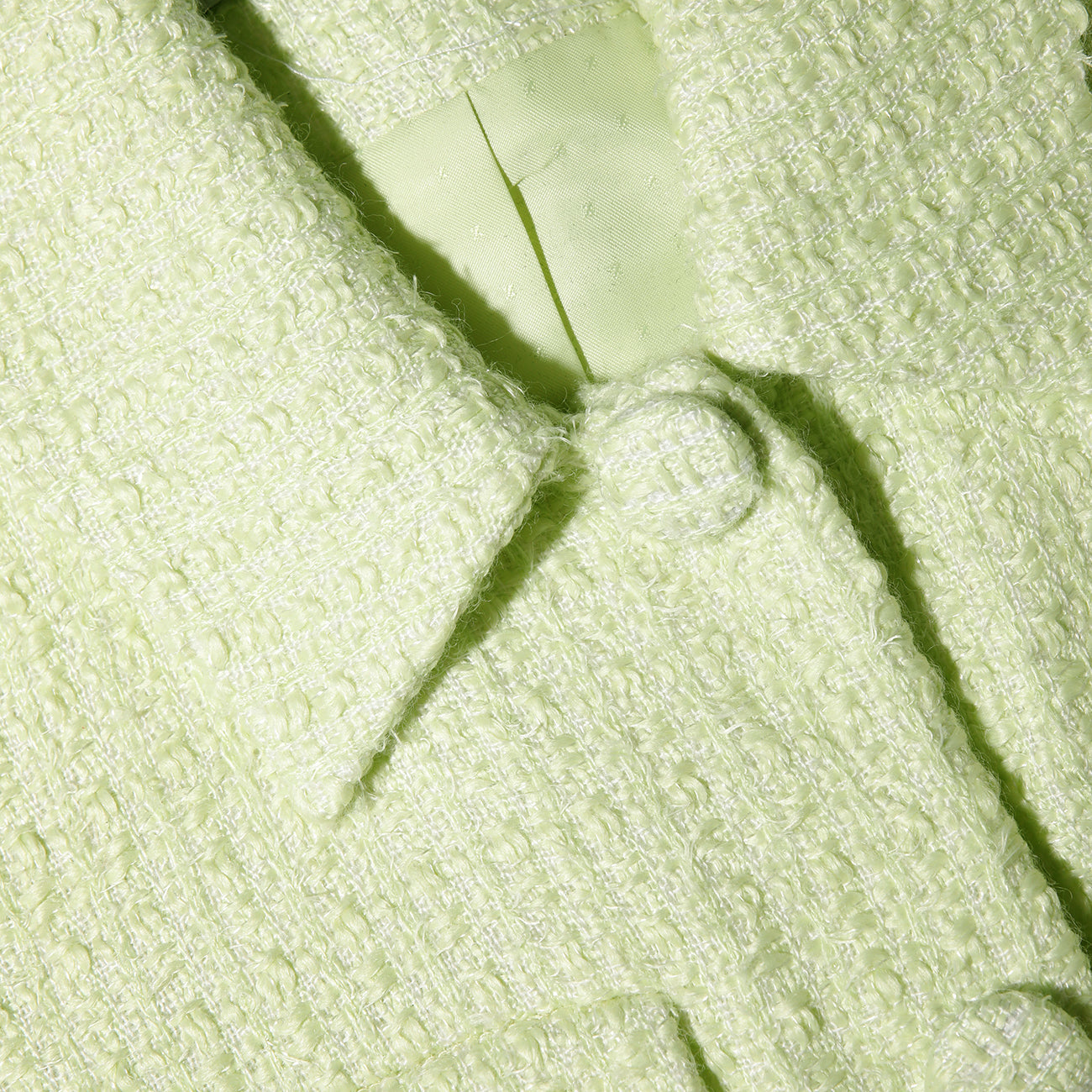 LIME BOUCLE MINI DRESS