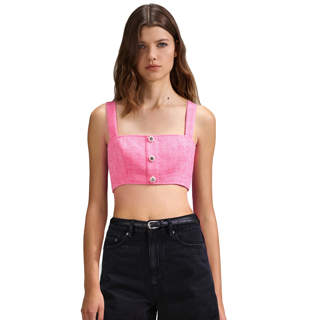 BOUCLE CROP TOP